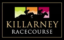 Colourful logo of Killarney Racecourse, featuring horse and jockey silhouettes.