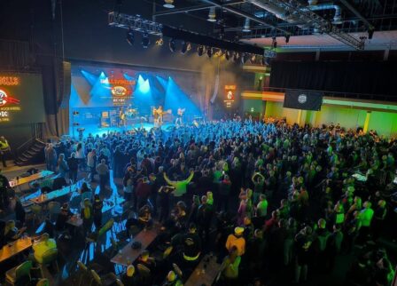 Large crowd enjoying live music concert at the INEC.