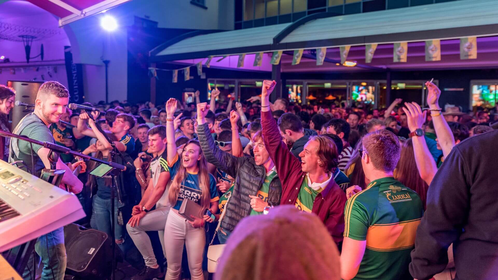 Guests enjoying live music and dancing at Scotts Hotel Killarney.